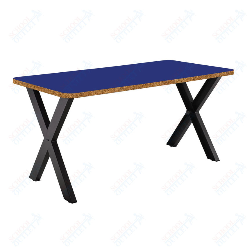 NPS CLT3060D2 - Collaborator Table, 30"x 60" Rectangle, 30" Height w/ Crossbeam, High Pressure Laminate Top (National Public Seating NPS - CLT3060D2) - SchoolOutlet