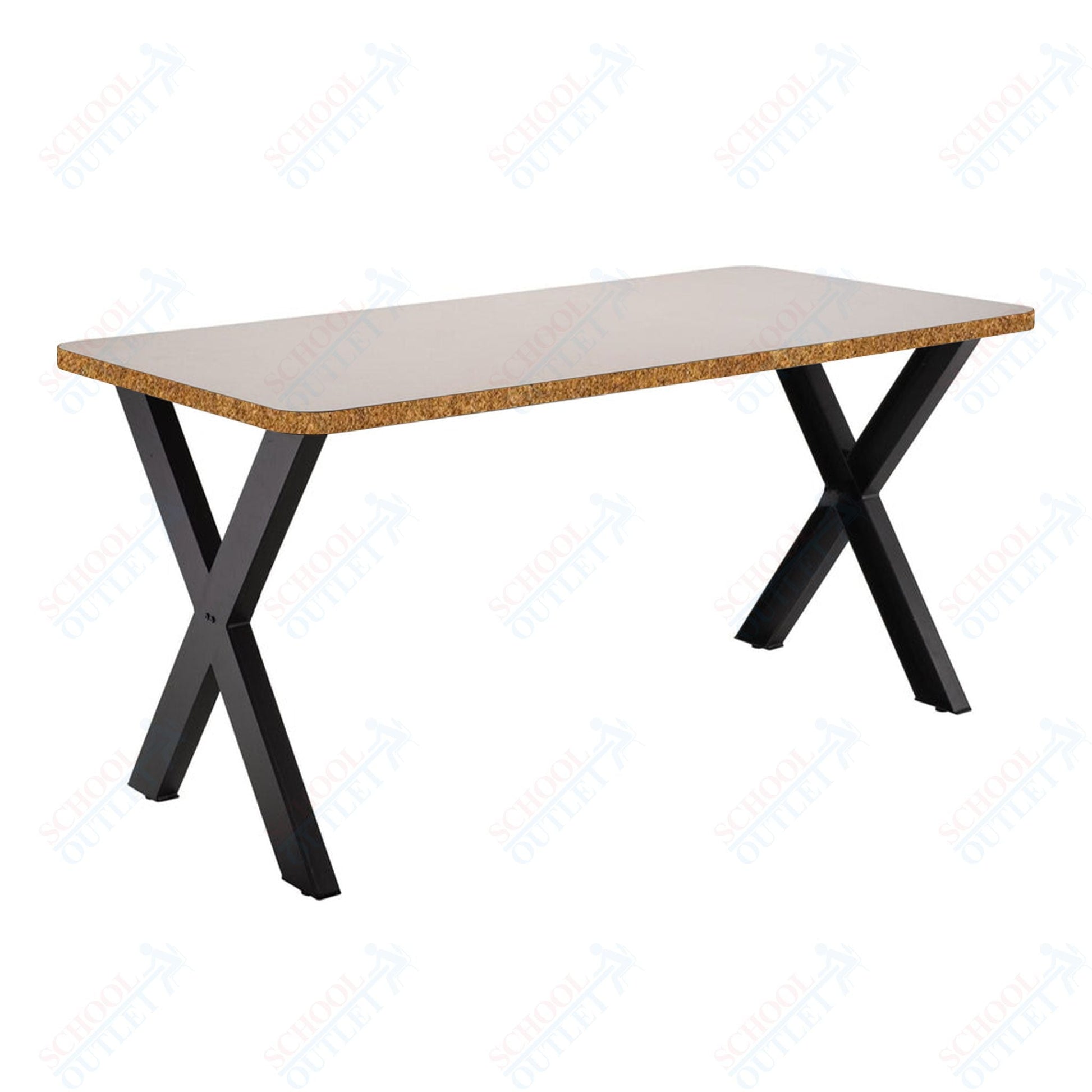 NPS CLT3060D2 - Collaborator Table, 30"x 60" Rectangle, 30" Height w/ Crossbeam, High Pressure Laminate Top (National Public Seating NPS - CLT3060D2) - SchoolOutlet