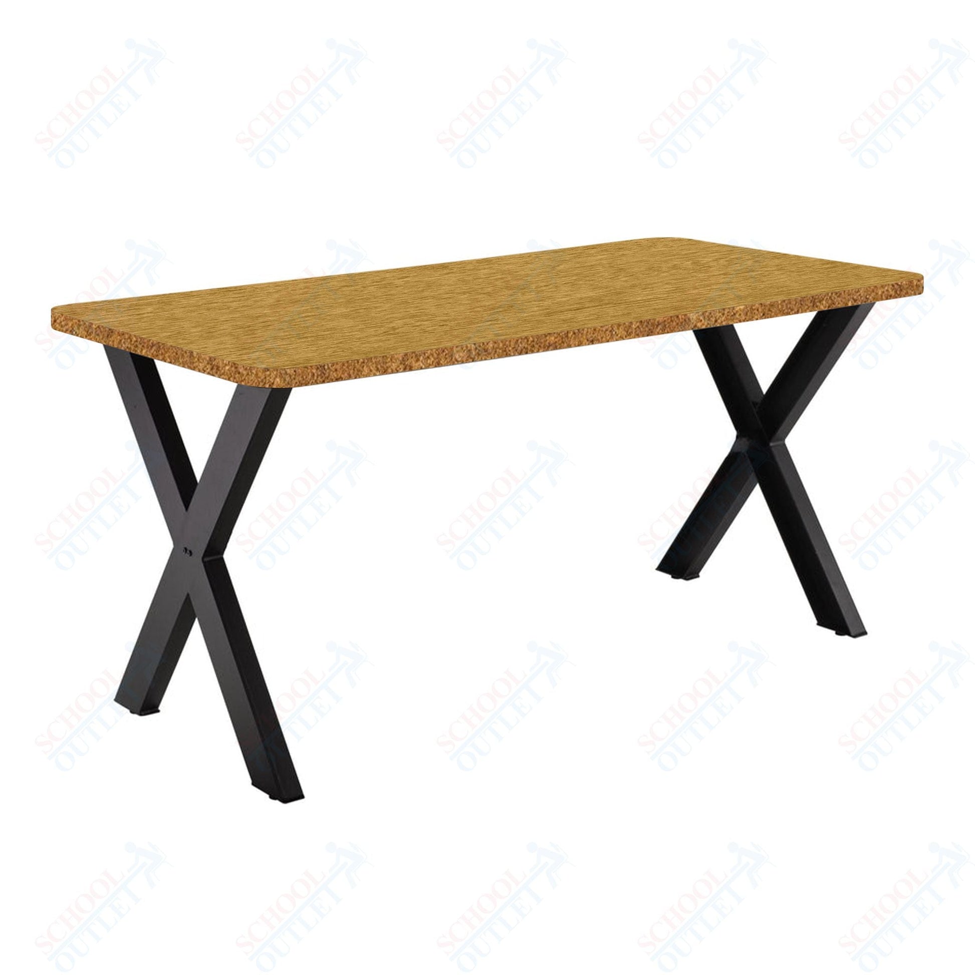 NPS CLT3060D2 - Collaborator Table, 30"x 60" Rectangle, 30" Height w/ Crossbeam, High Pressure Laminate Top (National Public Seating NPS - CLT3060D2) - SchoolOutlet
