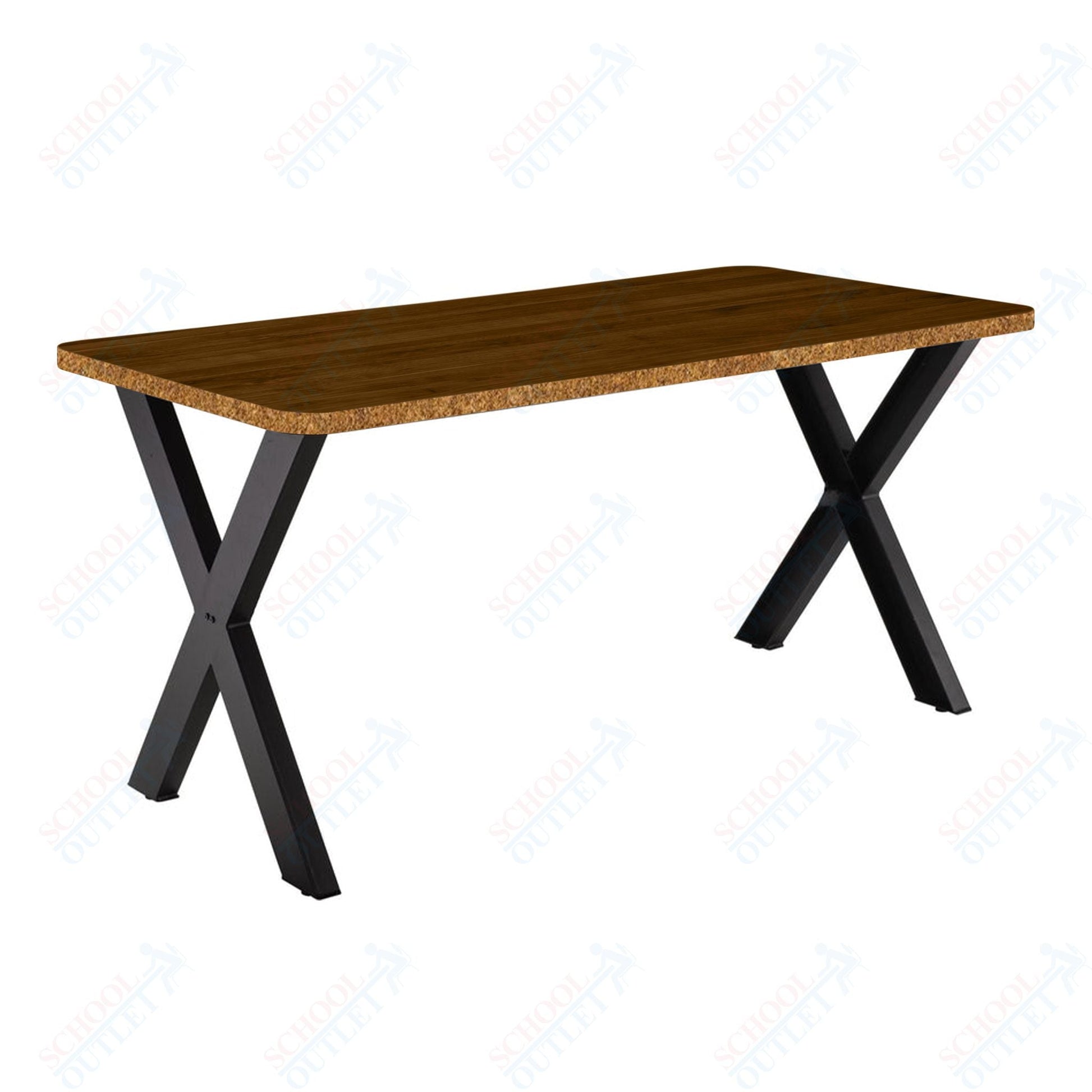 NPS CLT3060D2 - Collaborator Table, 30"x 60" Rectangle, 30" Height w/ Crossbeam, High Pressure Laminate Top (National Public Seating NPS - CLT3060D2) - SchoolOutlet