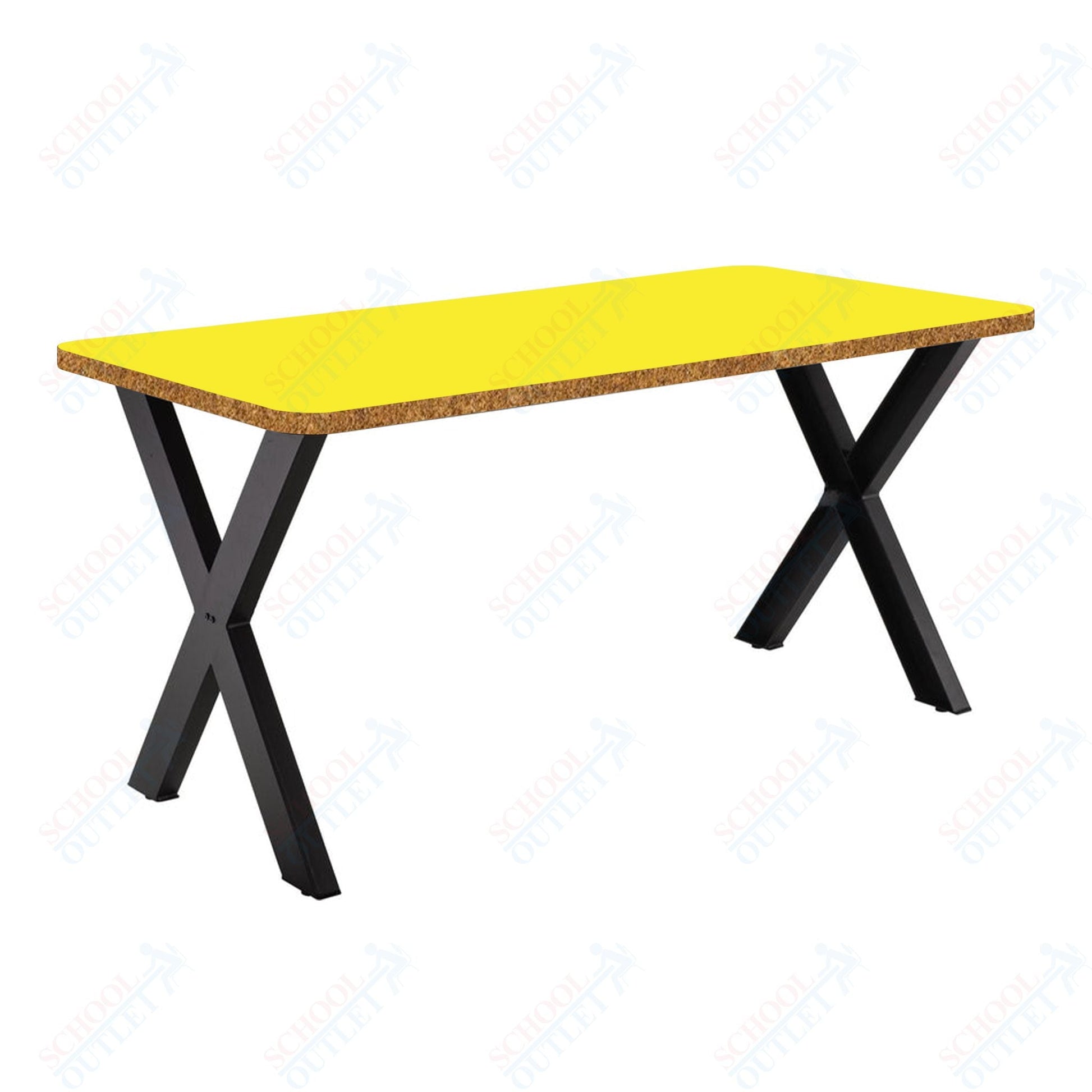 NPS CLT3060D2 - Collaborator Table, 30"x 60" Rectangle, 30" Height w/ Crossbeam, High Pressure Laminate Top (National Public Seating NPS - CLT3060D2) - SchoolOutlet