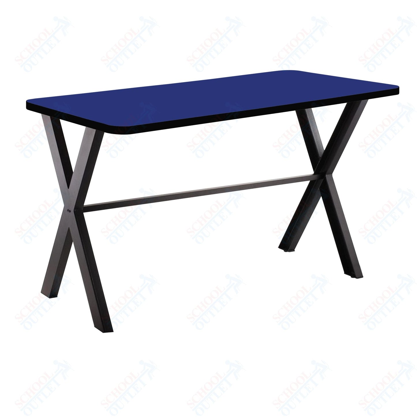 NPS CLT3060D2 - Collaborator Table, 30"x 60" Rectangle, 30" Height w/ Crossbeam, High Pressure Laminate Top (National Public Seating NPS - CLT3060D2) - SchoolOutlet