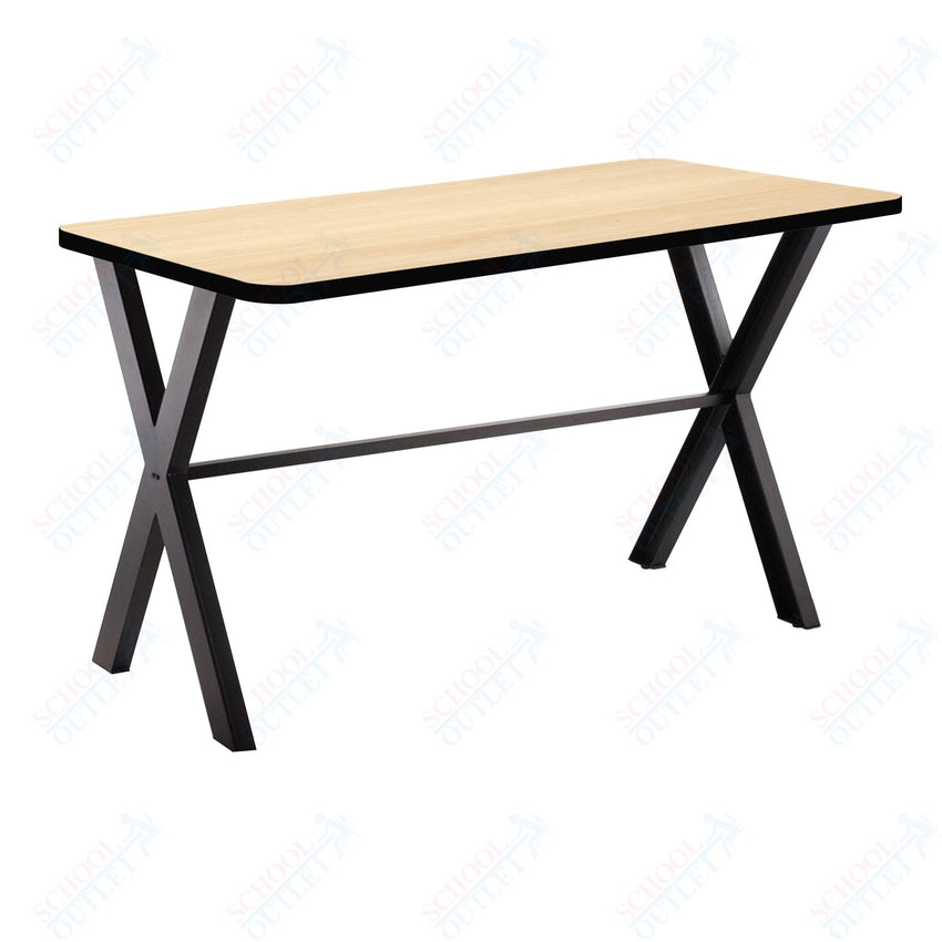 NPS CLT3060D2 - Collaborator Table, 30"x 60" Rectangle, 30" Height w/ Crossbeam, High Pressure Laminate Top (National Public Seating NPS - CLT3060D2) - SchoolOutlet