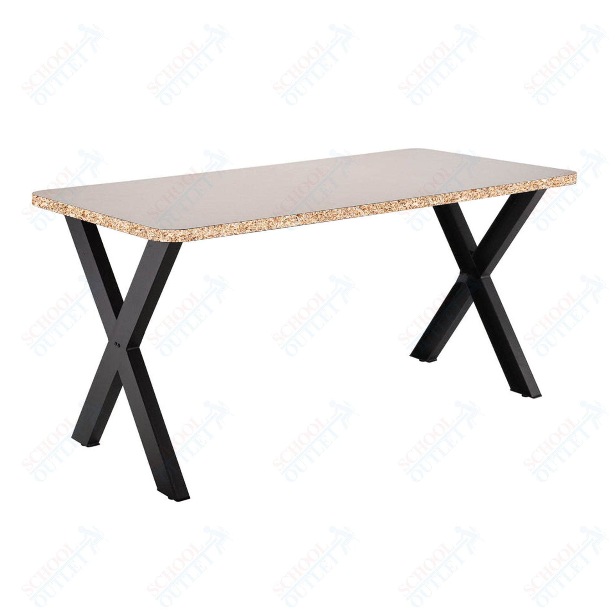 NPS CLT3060D2 - Collaborator Table, 30"x 60" Rectangle, 30" Height w/ Crossbeam, High Pressure Laminate Top (National Public Seating NPS - CLT3060D2) - SchoolOutlet