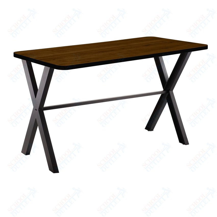 NPS CLT3060D2 - Collaborator Table, 30"x 60" Rectangle, 30" Height w/ Crossbeam, High Pressure Laminate Top (National Public Seating NPS - CLT3060D2) - SchoolOutlet