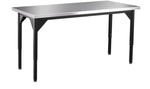 NPS Heavy Duty Adjustable Height Table Stainless Steel Top with Safety Return 30