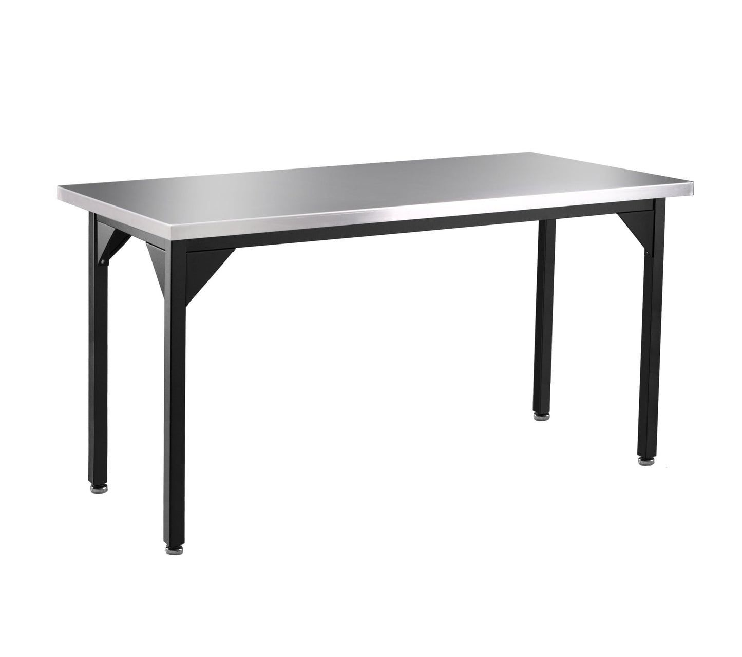 NPS Heavy Duty Fixed Height Table, Stainless Steel Top with Safety Return 24" x 48" (NPS - HDTX - 2448STRET) - SchoolOutlet