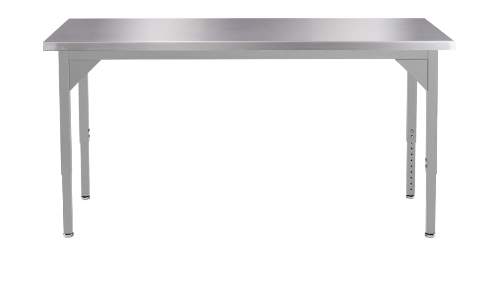 NPS Heavy Duty Fixed Height Table Stainless Steel Top with Safety Return 30"W x 36"L x 30"H (NPS - HDTX - 3036STRET - FIX) - SchoolOutlet
