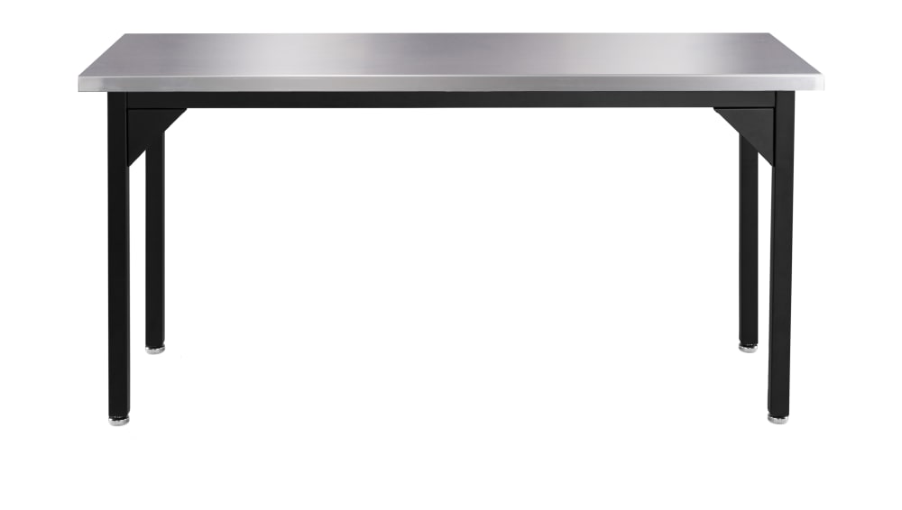 NPS Heavy Duty Fixed Height Table Stainless Steel Top Straight Edge 30"W x 48"L x 30"H (NPS - HDTX - 3048ST - FIX) - SchoolOutlet