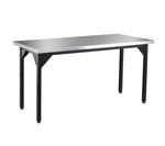 NPS Heavy Duty Fixed Height Table Stainless Steel Top Straight Edge 36