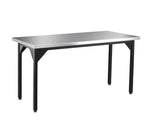 NPS Heavy Duty Fixed Height Table Stainless Steel Top with Safety Return 36