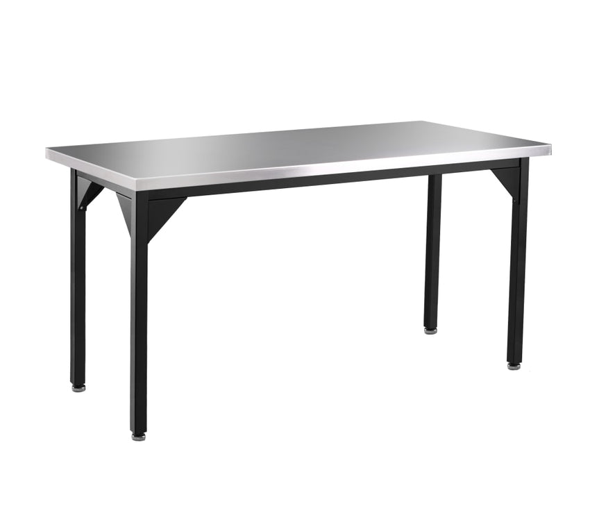 NPS Heavy Duty Fixed Height Table Stainless Steel Top Straight Edge 36"W x 72"L x 30"H (NPS - HDTX - 3672ST - FIX) - SchoolOutlet