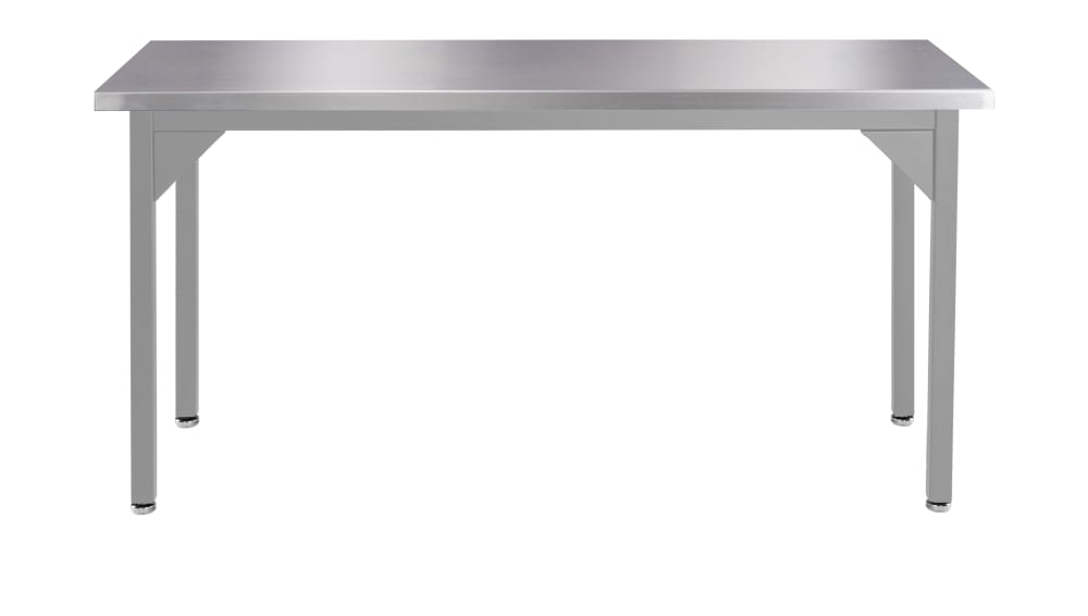Fixed Height Rows Table NPS Heavy Duty Fixed Height Table Stainless Steel Top Straight Edge 36 ...
