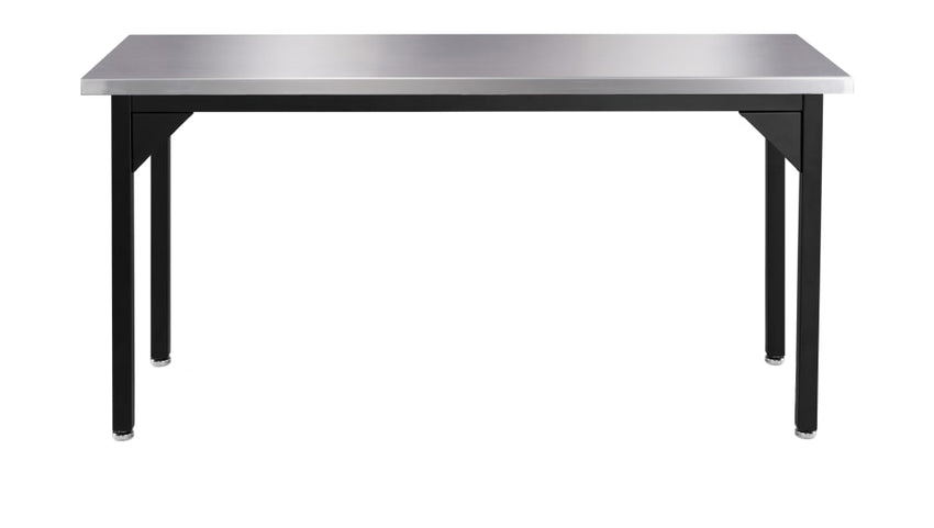 NPS Heavy Duty Fixed Height Table Stainless Steel Top Straight Edge 42"W x 72"L x 30"H (NPS - HDTX - 4272ST - FIX) - SchoolOutlet