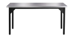 NPS Heavy Duty Fixed Height Table Stainless Steel Top Straight Edge 42"W x 96"L x 30"H (NPS-HDTX-4296ST-FIX)