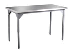 NPS Heavy Duty Adjustable Height Table Stainless Steel Top with Safety Return 24