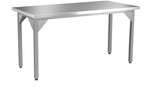 NPS Heavy Duty Fixed Height Table Stainless Steel Top with Safety Return 42