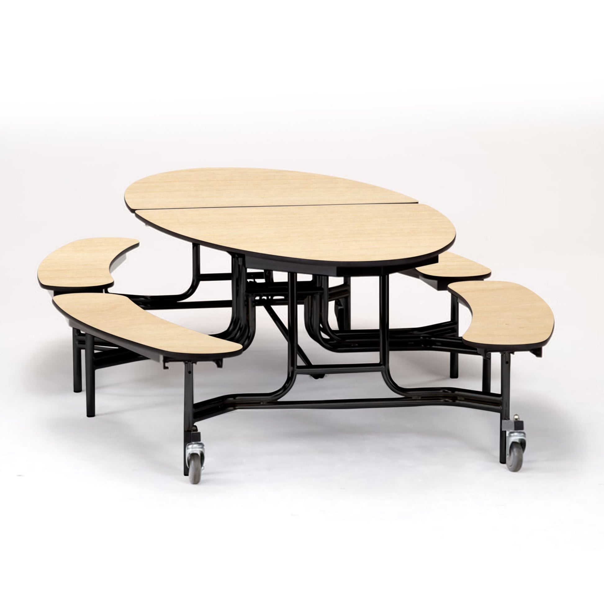 NPS Mobile Cafeteria 10' Elliptical Fixed Bench Unit - Seats 8 - 12 (National Public Seating NPS - METB) - SchoolOutlet