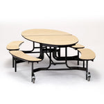 NPS Mobile Cafeteria 10' Elliptical Fixed Bench Unit - Seats 8 - 12 (National Public Seating NPS - METB) - SchoolOutlet