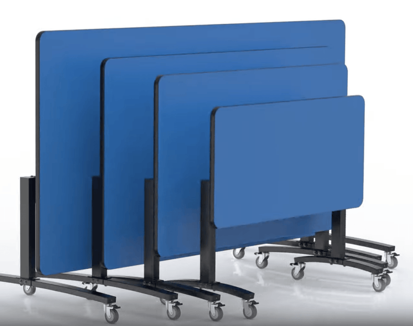 NPS Mobile Flipper Table - Space - Saving, Durable & Easy Mobility 18"W x 72"L x 42"H (NPS - MFT10 - 18723) - SchoolOutlet