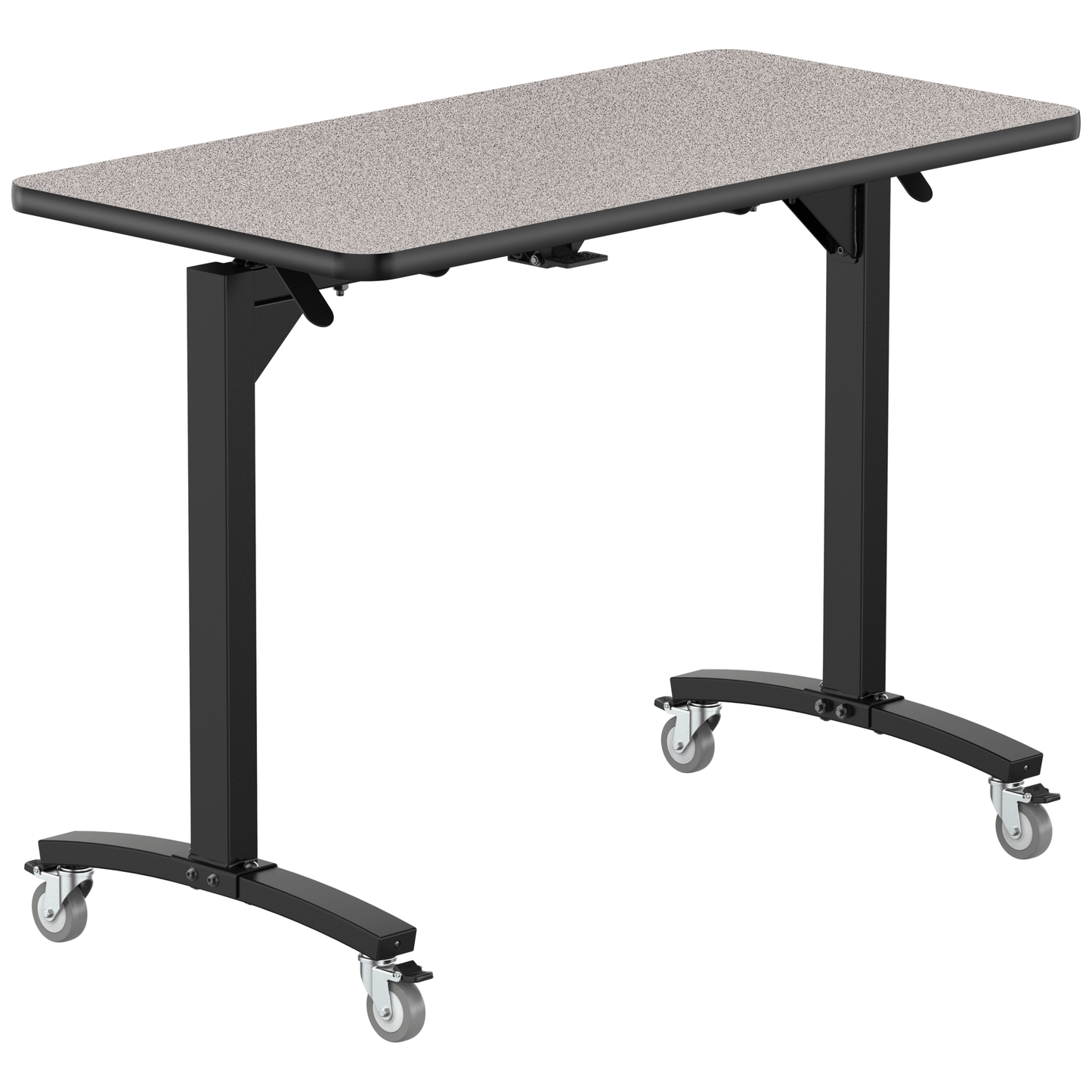NPS Mobile Flipper Table - Space - Saving, Durable & Easy Mobility 24"W x 48""L x 36"H (NPS - MFT10 - 24482) - SchoolOutlet