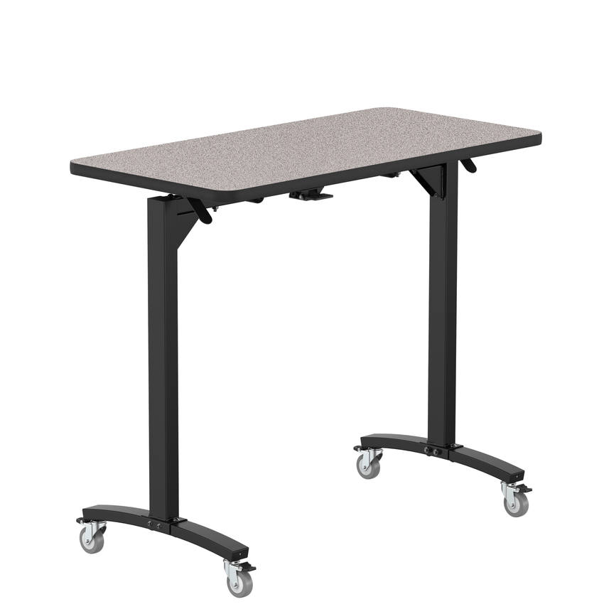 NPS Mobile Flipper Table - Space - Saving, Durable & Easy Mobility 24"W x 48""L x 42"H (NPS - MFT10 - 24483) - SchoolOutlet