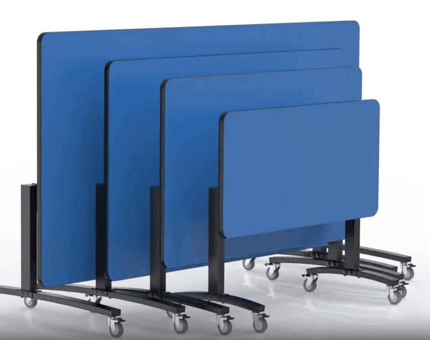 NPS Mobile Flipper Table - Space - Saving, Durable & Easy Mobility 42"W x 96"L x 29"H ADA (NPS - MFT10 - 42961) - SchoolOutlet