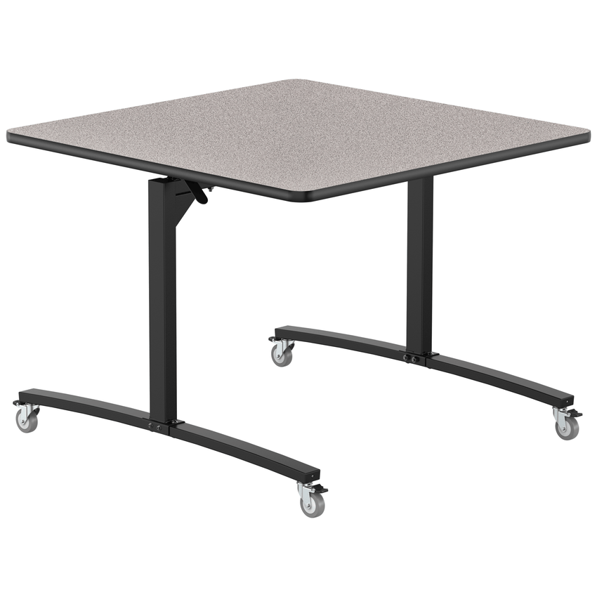 NPS Mobile Flipper Table - Space - Saving, Durable & Easy Mobility 48"W x 48"L x 36"H (NPS - MFT10 - 48482) - SchoolOutlet