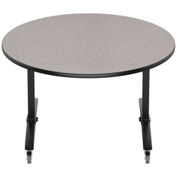 NPS Round Mobile Flipper Table - Space-Saving, Durable & Easy Mobility ADA 48” Dia x 29”H (NPS-MFT10-48RD1)