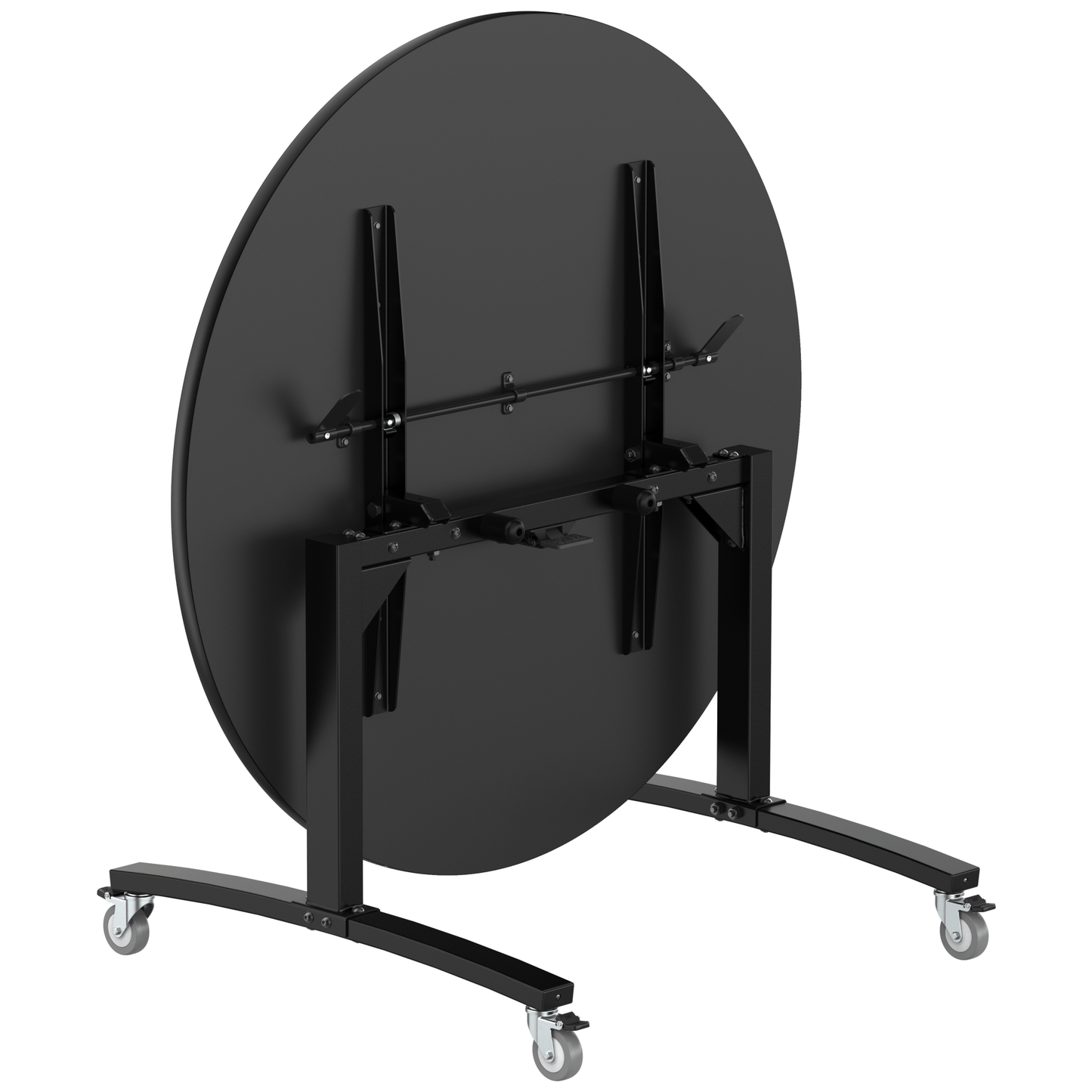 NPS Round Mobile Flipper Table - Space - Saving, Durable & Easy Mobility ADA 48” Dia x 29”H (NPS - MFT10 - 48RD1) - SchoolOutlet