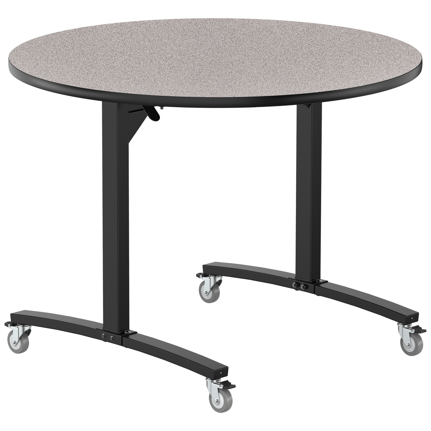 NPS Round Mobile Flipper Table - Space - Saving, Durable & Easy Mobility 48” Dia x 36”H (NPS - MFT10 - 48RD2) - SchoolOutlet