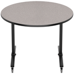 NPS Round Mobile Flipper Table - Space - Saving, Durable & Easy Mobility 48” Dia x 36”H (NPS - MFT10 - 48RD2) - SchoolOutlet