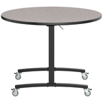 NPS Round Mobile Flipper Table - Space - Saving, Durable & Easy Mobility 48” Dia x 36”H (NPS - MFT10 - 48RD2) - SchoolOutlet