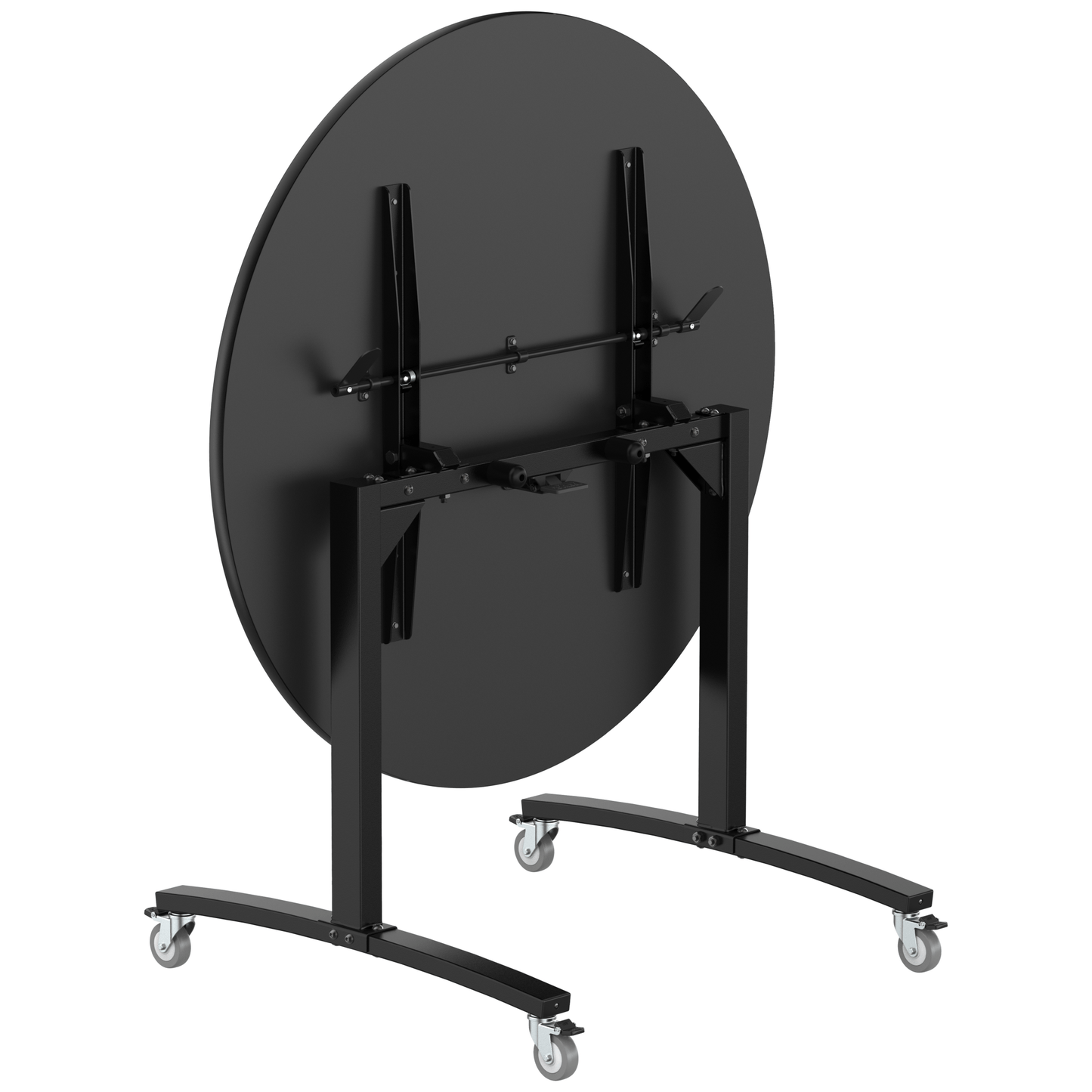 NPS Round Mobile Flipper Table - Space - Saving, Durable & Easy Mobility 48” Dia x 36”H (NPS - MFT10 - 48RD2) - SchoolOutlet