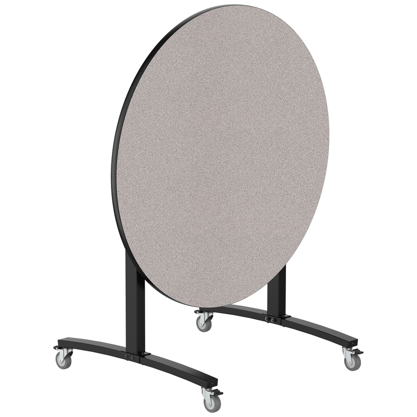NPS Round Mobile Flipper Table - Space - Saving, Durable & Easy Mobility 48” Dia x 36”H (NPS - MFT10 - 48RD2) - SchoolOutlet