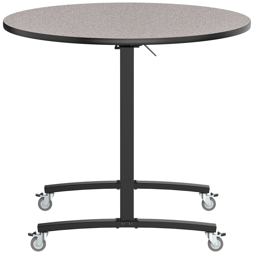 NPS Round Mobile Flipper Table - Space - Saving, Durable & Easy Mobility 48” Dia x 42”H (NPS - MFT10 - 48RD3) - SchoolOutlet