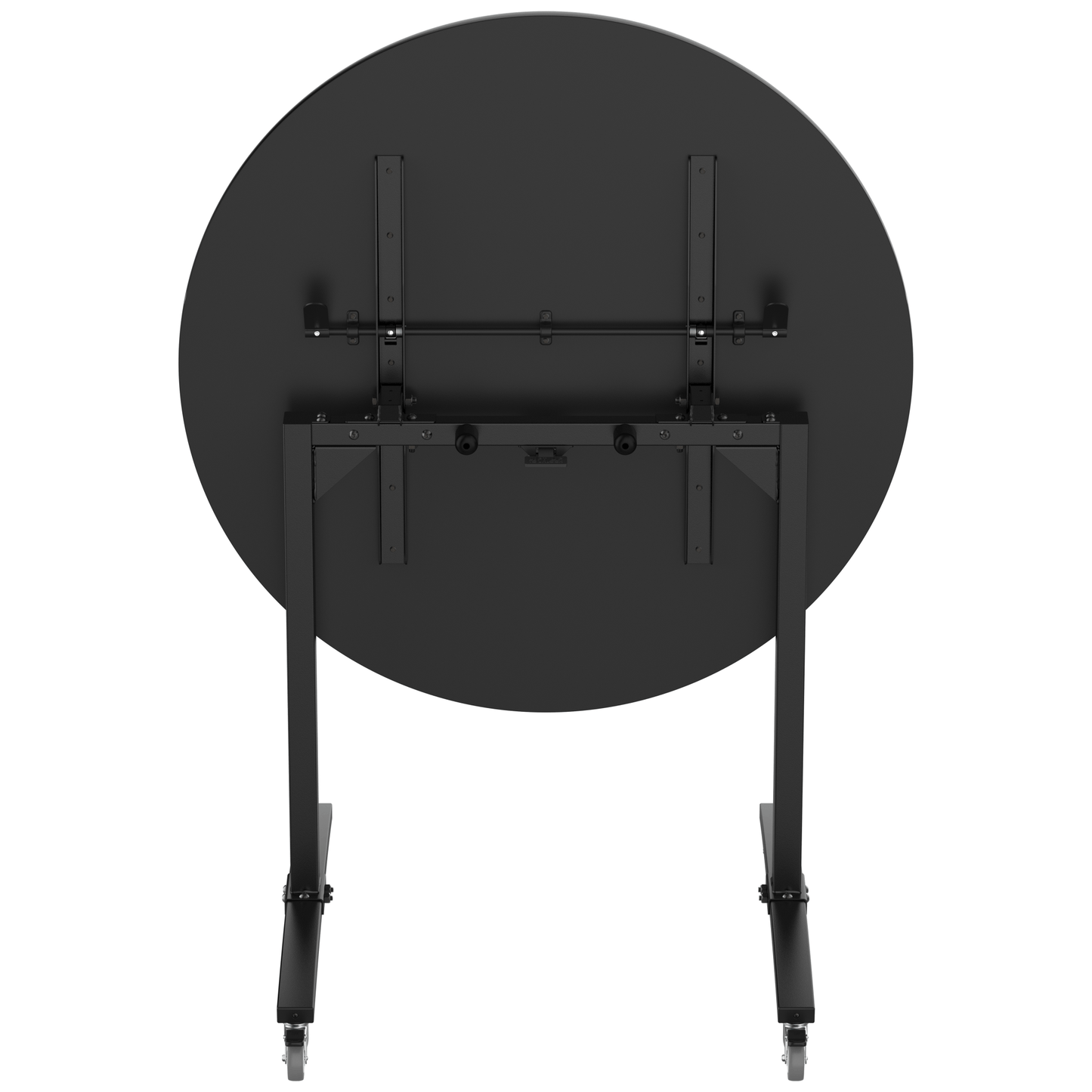 NPS Round Mobile Flipper Table - Space - Saving, Durable & Easy Mobility 48” Dia x 42”H (NPS - MFT10 - 48RD3) - SchoolOutlet