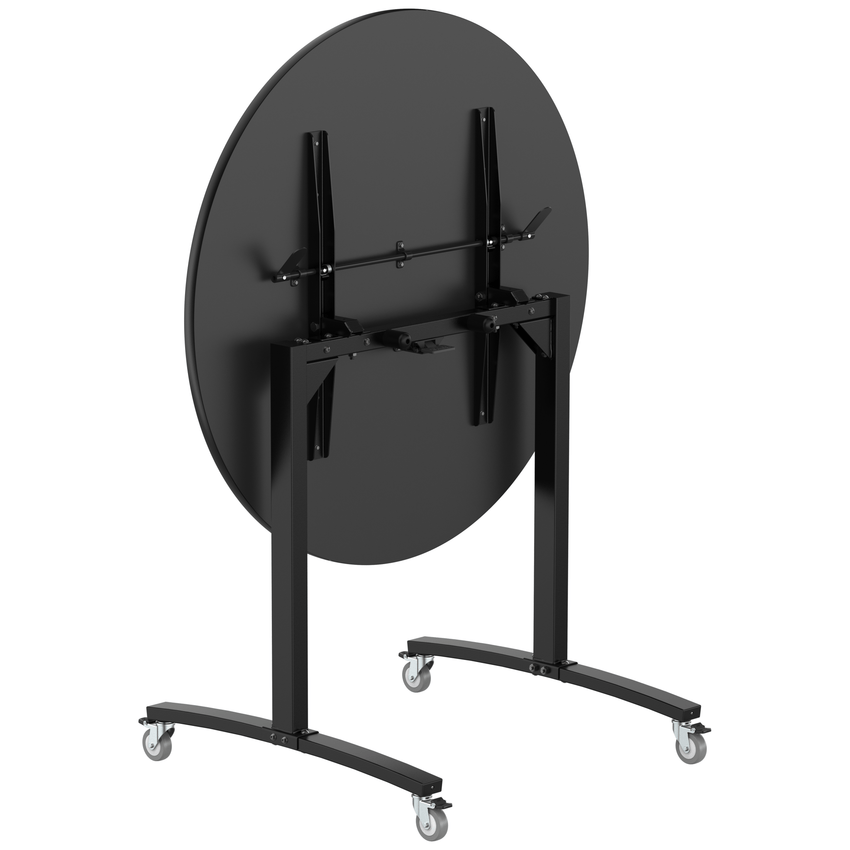 NPS Round Mobile Flipper Table - Space - Saving, Durable & Easy Mobility 48” Dia x 42”H (NPS - MFT10 - 48RD3) - SchoolOutlet