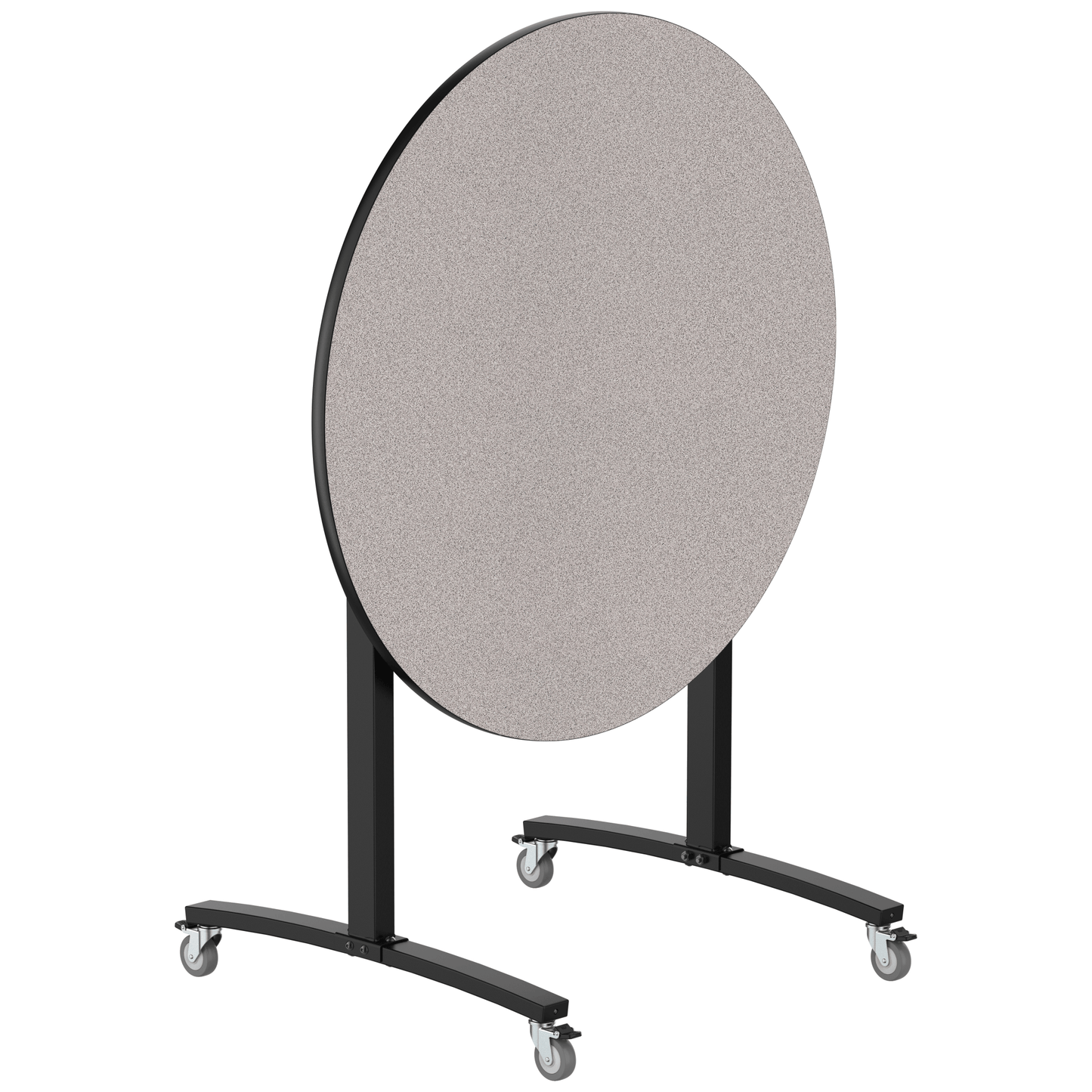 NPS Round Mobile Flipper Table - Space - Saving, Durable & Easy Mobility 48” Dia x 42”H (NPS - MFT10 - 48RD3) - SchoolOutlet