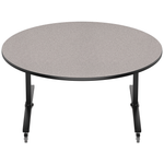 NPS Round Mobile Flipper Table - Space - Saving, Durable & Easy Mobility ADA 60” Dia x 29”H (NPS - MFT10 - 60RD1) - SchoolOutlet