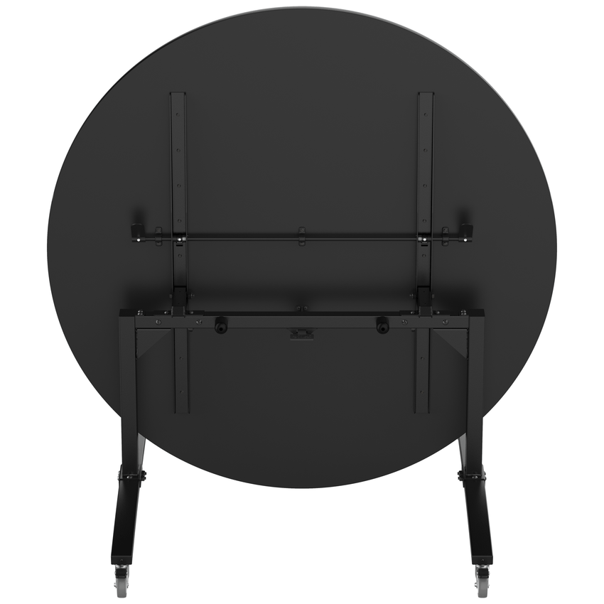 NPS Round Mobile Flipper Table - Space - Saving, Durable & Easy Mobility ADA 60” Dia x 29”H (NPS - MFT10 - 60RD1) - SchoolOutlet