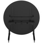 NPS Round Mobile Flipper Table - Space - Saving, Durable & Easy Mobility ADA 60” Dia x 29”H (NPS - MFT10 - 60RD1) - SchoolOutlet