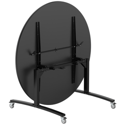 NPS Round Mobile Flipper Table - Space-Saving, Durable & Easy Mobility ADA 60” Dia x 29”H (NPS-MFT10-60RD1)