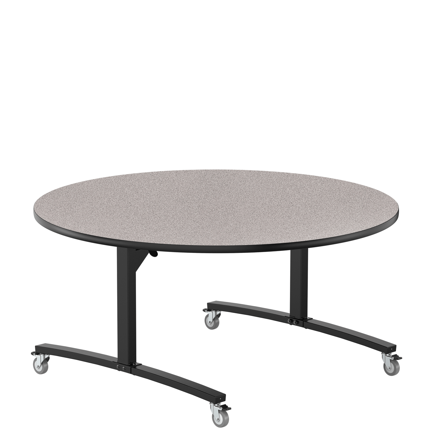 NPS Round Mobile Flipper Table - Space - Saving, Durable & Easy Mobility ADA 60” Dia x 29”H (NPS - MFT10 - 60RD1) - SchoolOutlet