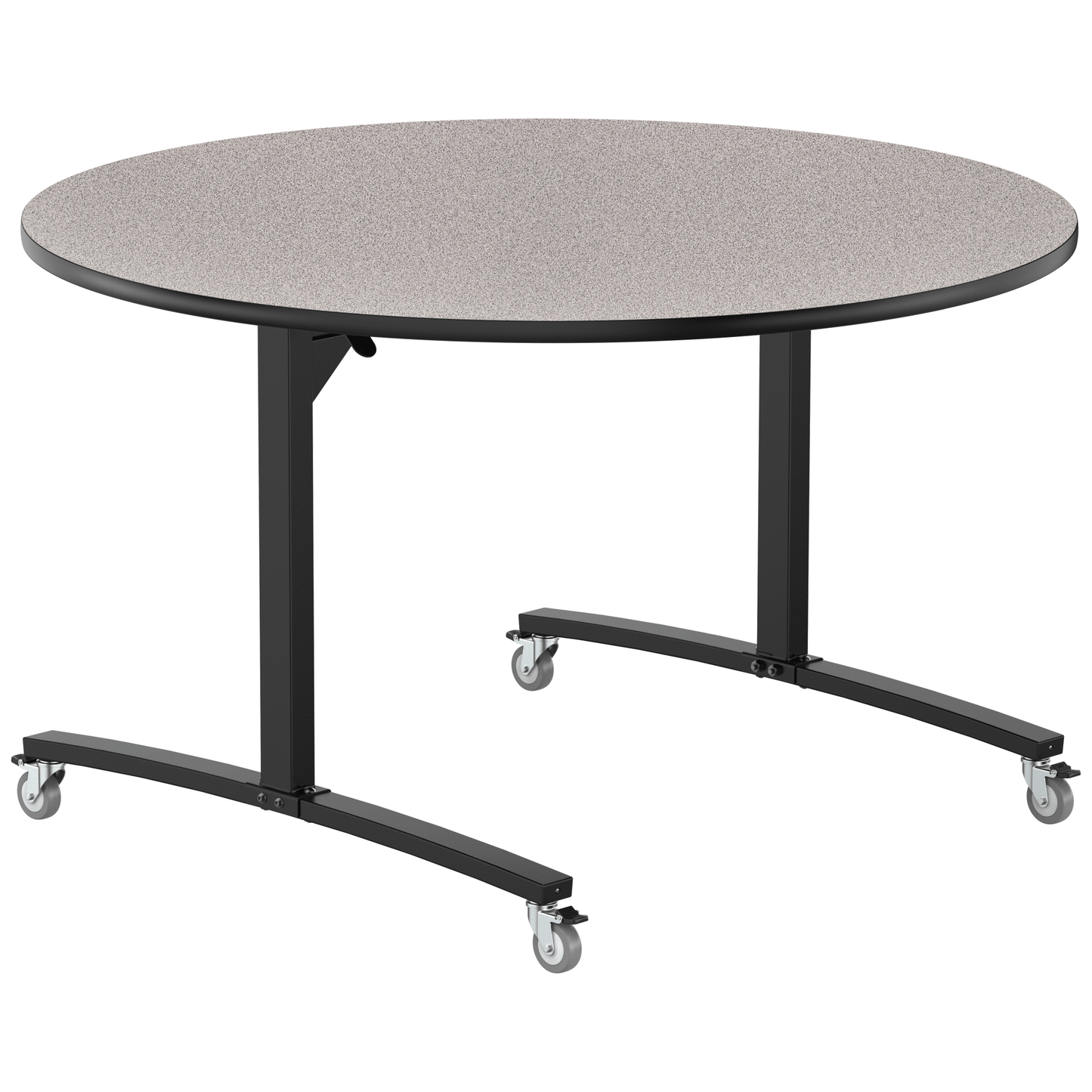 NPS Round Mobile Flipper Table - Space - Saving, Durable & Easy Mobility 60” Dia x 36”H (NPS - MFT10 - 60RD2) - SchoolOutlet