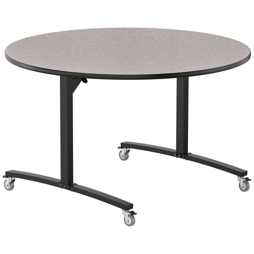 NPS Round Mobile Flipper Table - Space - Saving, Durable & Easy Mobility 60” Dia x 36”H (NPS - MFT10 - 60RD2) - SchoolOutlet
