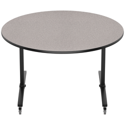 NPS Round Mobile Flipper Table - Space-Saving, Durable & Easy Mobility 60” Dia x 36”H (NPS-MFT10-60RD2)