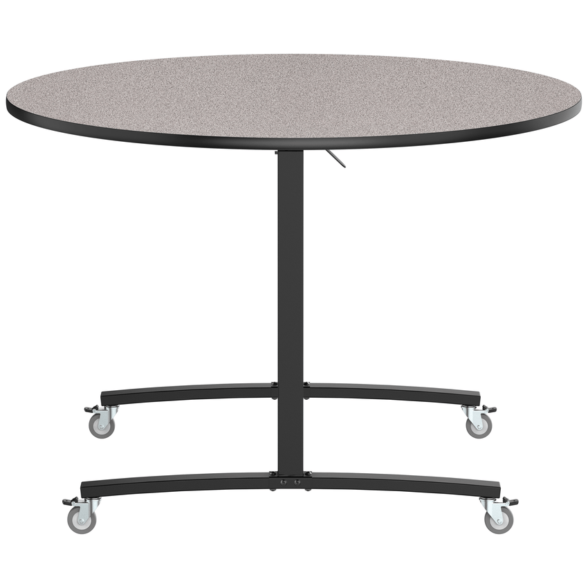 NPS Round Mobile Flipper Table - Space - Saving, Durable & Easy Mobility 60” Dia x 42”H (NPS - MFT10 - 60RD3) - SchoolOutlet