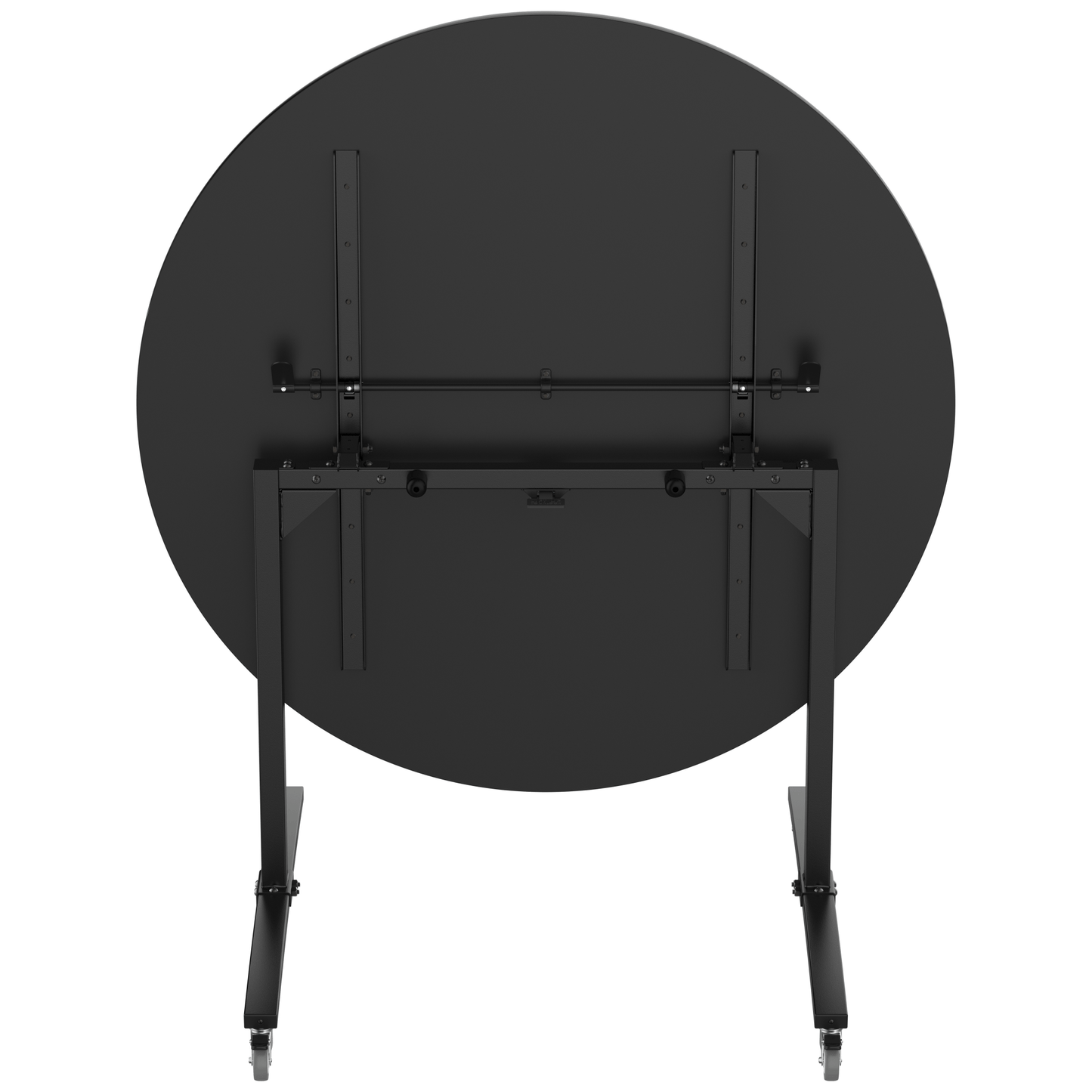 NPS Round Mobile Flipper Table - Space - Saving, Durable & Easy Mobility 60” Dia x 42”H (NPS - MFT10 - 60RD3) - SchoolOutlet