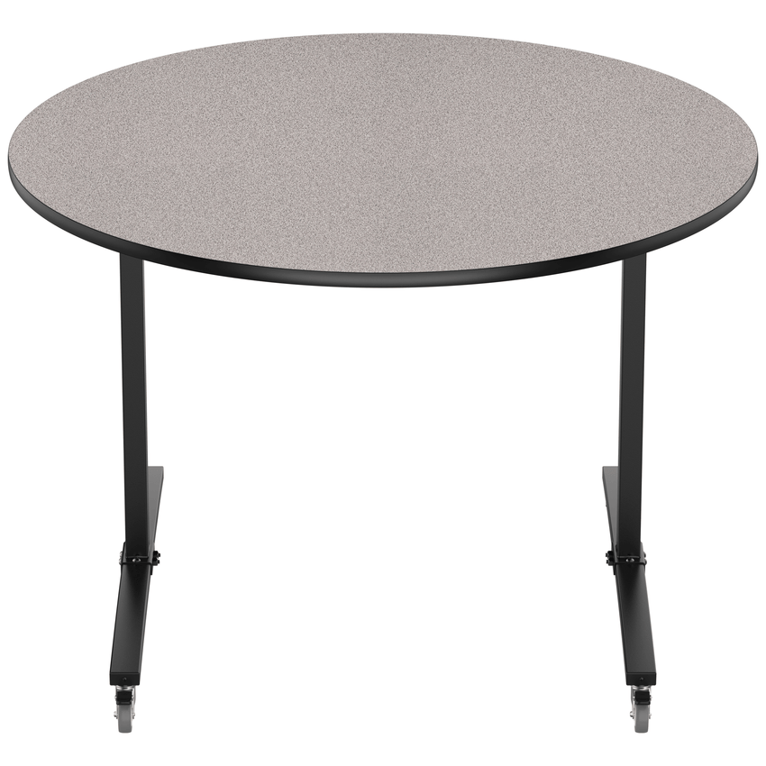 NPS Round Mobile Flipper Table - Space - Saving, Durable & Easy Mobility 60” Dia x 42”H (NPS - MFT10 - 60RD3) - SchoolOutlet